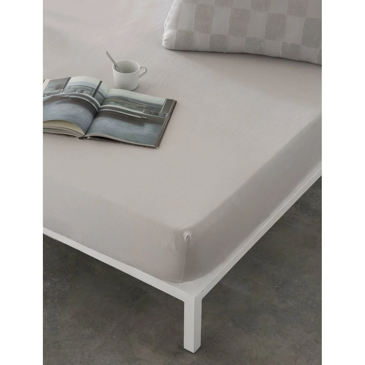 Sábana Bajera Ajustable Naturals ELBA Gris Claro 90 X 190/200 Cm (Cama De 90) 1 Sábana Bajera Ajustable Naturals ELBA Gris Claro 90 X 190/200 Cm (Cama De 90)