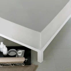 Sábana Bajera Ajustable Naturals Gris Cama De 90 (90 X 190 Cm)