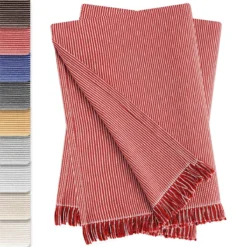 Vipalia Pack De 2 Colchas Multiusos Sofa. Plaids Para Cama. Mantas Foulard Cubresofa Cubrecama. Comodas Practicas Y Suaves. Calidad Diseño. Paul 180 X 260 Cm Rojo