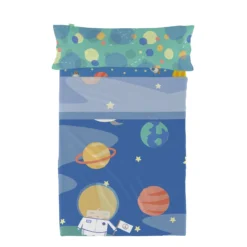 Astronaut Juego De Sábana Cama 80/90 (160x270 Cm) Multicolor