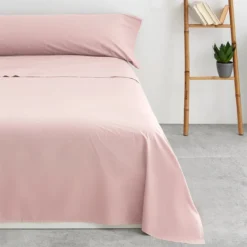 Vipalia - Juego De Sábanas Lisas 3 Piezas 50% Algodón - 50% Poliester. Modelo Rainbow Cama 135 Cm, Color Rosa -Outlet Colcha Viva Tienda 68ad1010d9ae6ff1340f313680420d667c406ffe fc6fbf8df2dc43dd8258b88fc19eec1b