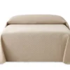 Vipalia - Colcha Bouti Pique 30% Algodón - 70% Poliester. Modelo Silver Cama 135 Cm - 235x260 Cm, Color Beige/Marfil