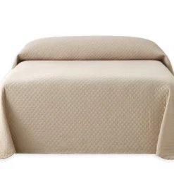 Vipalia - Colcha Bouti Pique 30% Algodón - 70% Poliester. Modelo Silver Cama 135 Cm - 235x260 Cm, Color Beige/Marfil