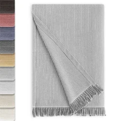 Vipalia Colcha Multiusos Sofa. Plaid Para Cama. Manta Foulard Cubresofa Cubrecama. Comoda Practica Y Suave. Poliester Algodon. Calidad Diseño. Paul 180 X 260 Cm Gris Oscuro