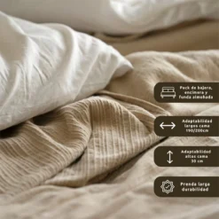 Juego De Sábanas 4 Piezas Cama 135cm + 2 Fundas Almohada Pull Azul Donegal Collections -Outlet Colcha Viva Tienda 797625d24ffbd184e59854597e0dccf89e759f95 0b32cbb9b256412fa0cee7032ae433a4