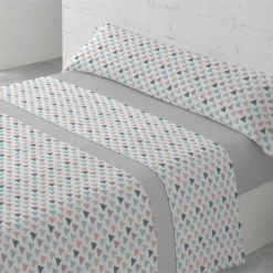 Juego De Sábanas Tres Piezas Cama De 90 Pirámide Gris Donegal