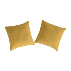 Guy Laroche 2 Fundas De Almohada 100% Algodón PURE 65x65 Cm Mostaza