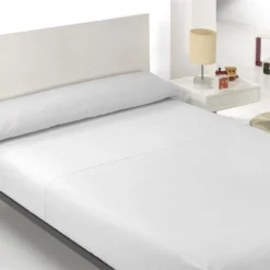 Acomoda Textil – Juego De Sábanas Lisas De Verano. (Blanco, Cama 90 Cm)