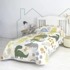 Happydino Colcha Cama 80/90 (180x260 Cm) Multicolor