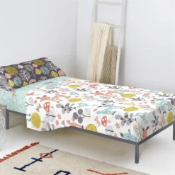 Woodland Juego De Sábana Cama 80/90 (160x270 Cm) Multicolor